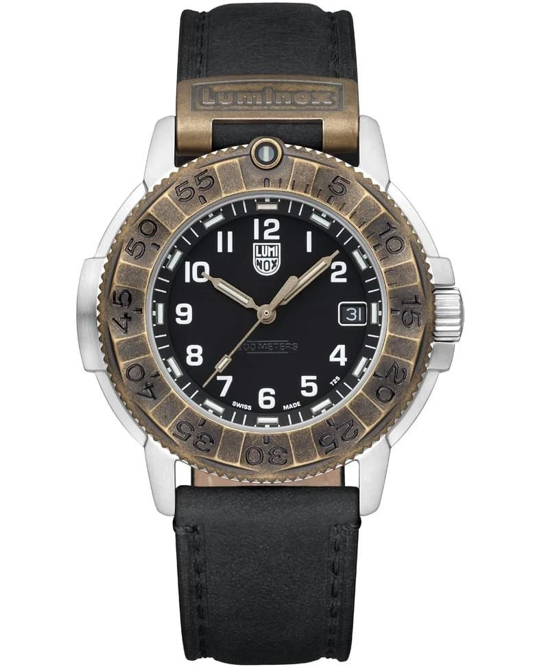 Luminox watches LUMINOX Adventure Watch Quartz 43MM Black Leather Men's Watch XL.1301 