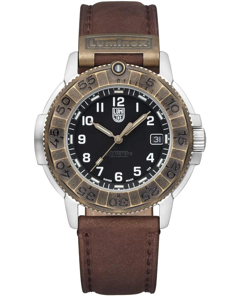 Luminox watches LUMINOX Adventure Watch Quartz 43MM Brown Leather Men's Watch XL.1301.LG 