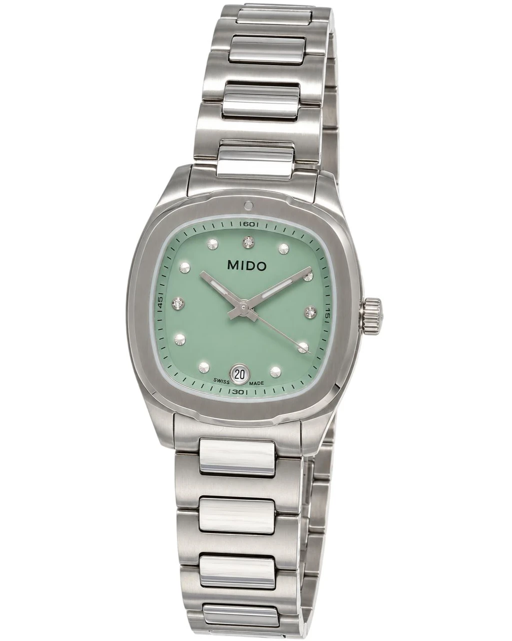 Mido Watches MIDO Multifort TV Quartz 28MM Green Diamond Dial SS Women's Watch M049.110.11.096.00 