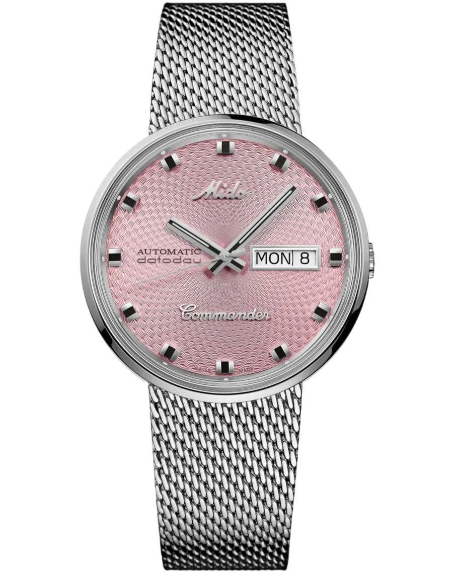 Mido Watches MIDO Commander 1959 Automatic 37MM Pink Dial SS Women's Watch M8429.4.77.11 