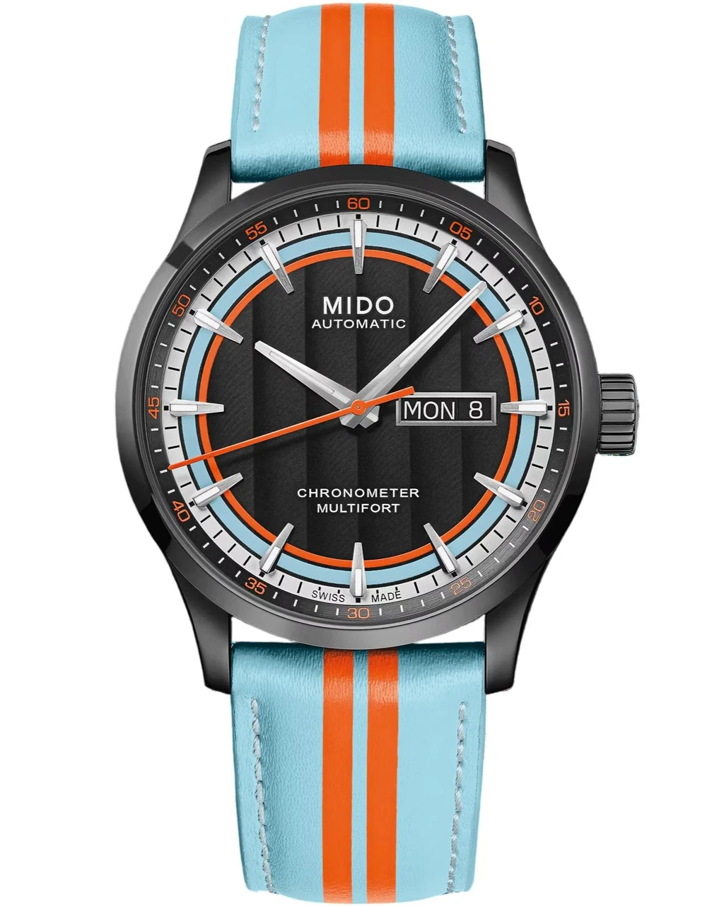 Mido Watches MIDO Multifort Chronometer 1 Racer Automatic 42MM Black Dial Leather Men's Watch M038.431.36.051.00 