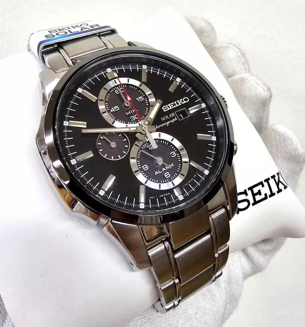 Mens Watches Seiko Solar Chronograph Alarm Seiko Solar Power Alarm
