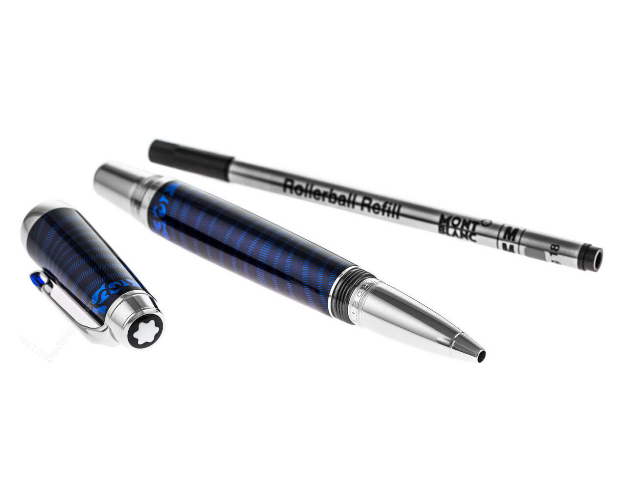 MONTBLANC Boheme Paso Doble Bleu Sapphire Stone Rollerball Pen 104920