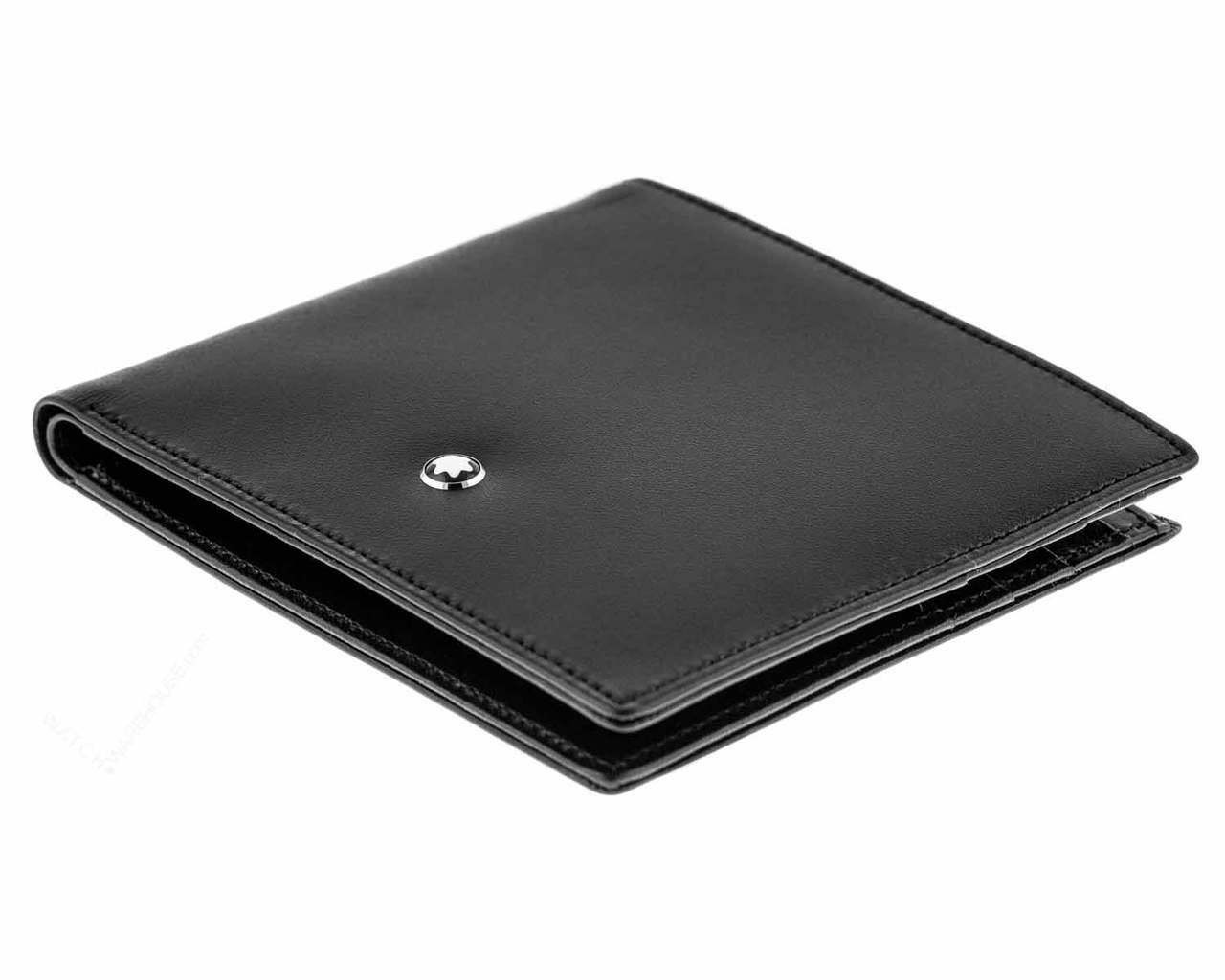 MONTBLANC Meisterstuck 8cc Black Italian Cowhide Leather Wallet