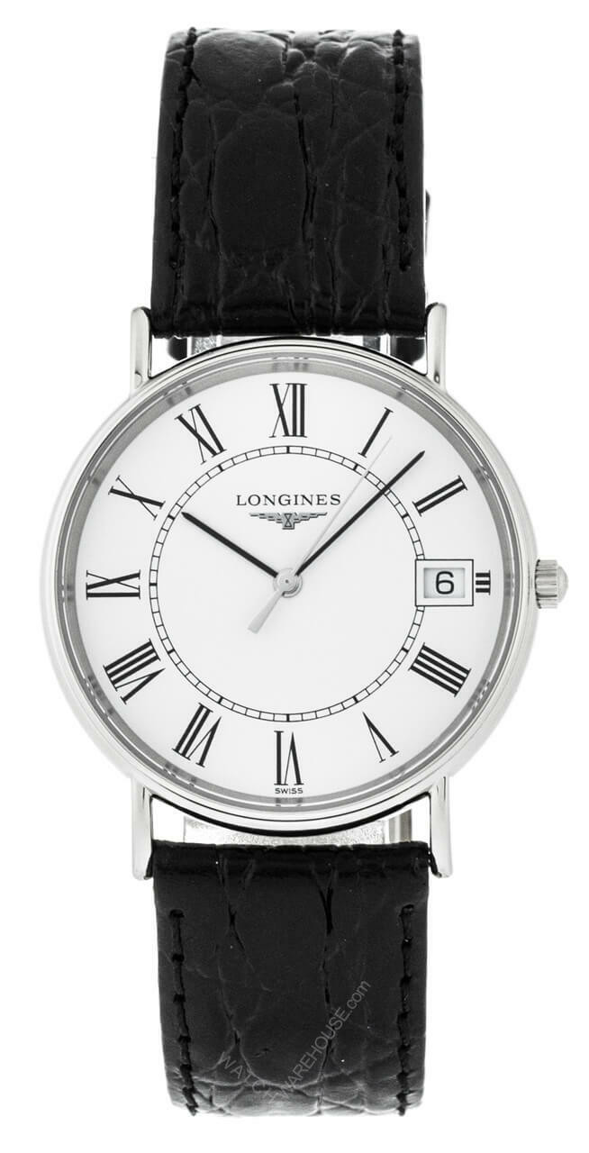 LONGINES Presence 33MM SS Black Leather Watch L47204112 / L48194112