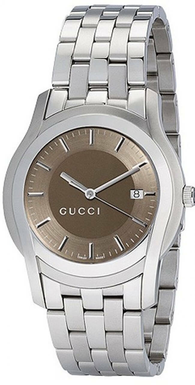 Gucci Watch SS Quartz Brown Dial s-l400.jpg main image 2