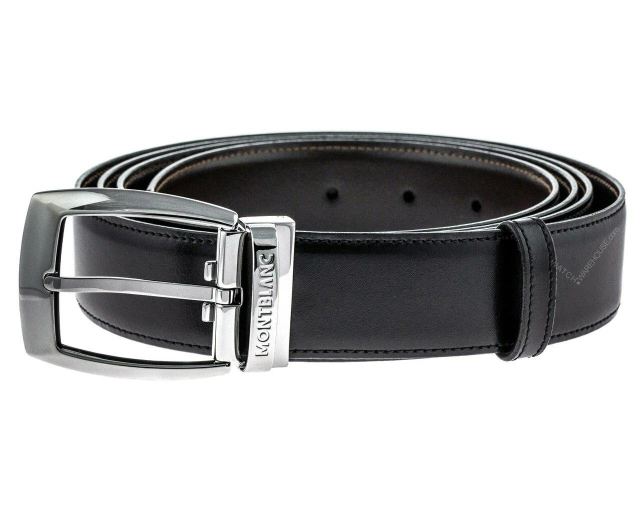 MONTBLANC Casual Collection Reversible Black/Brown Leather Belt