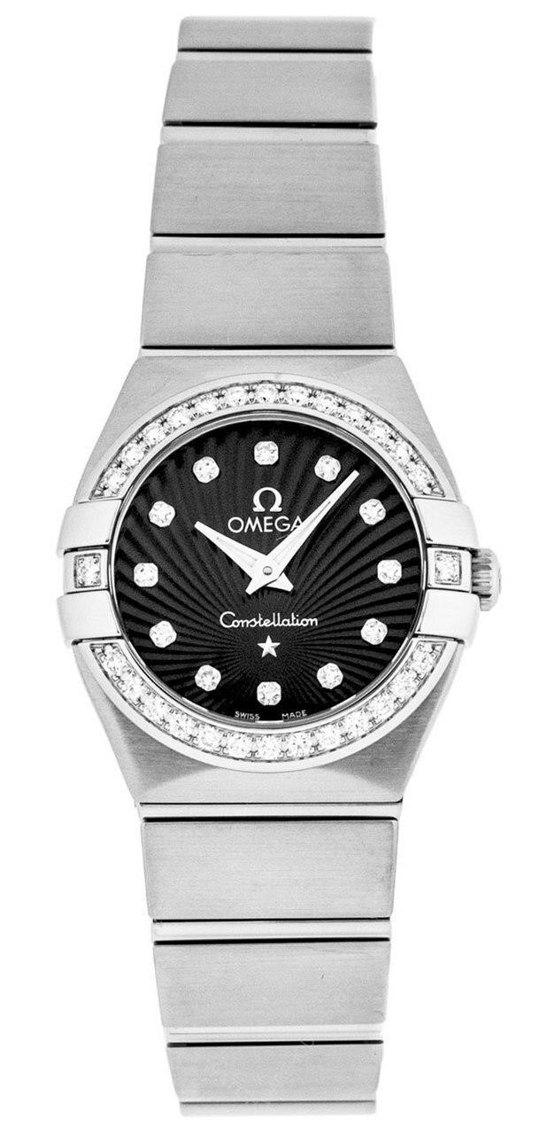 OMEGA Constellation 24MM Diamond SS Women's Watch 123.15.24.60.51.001