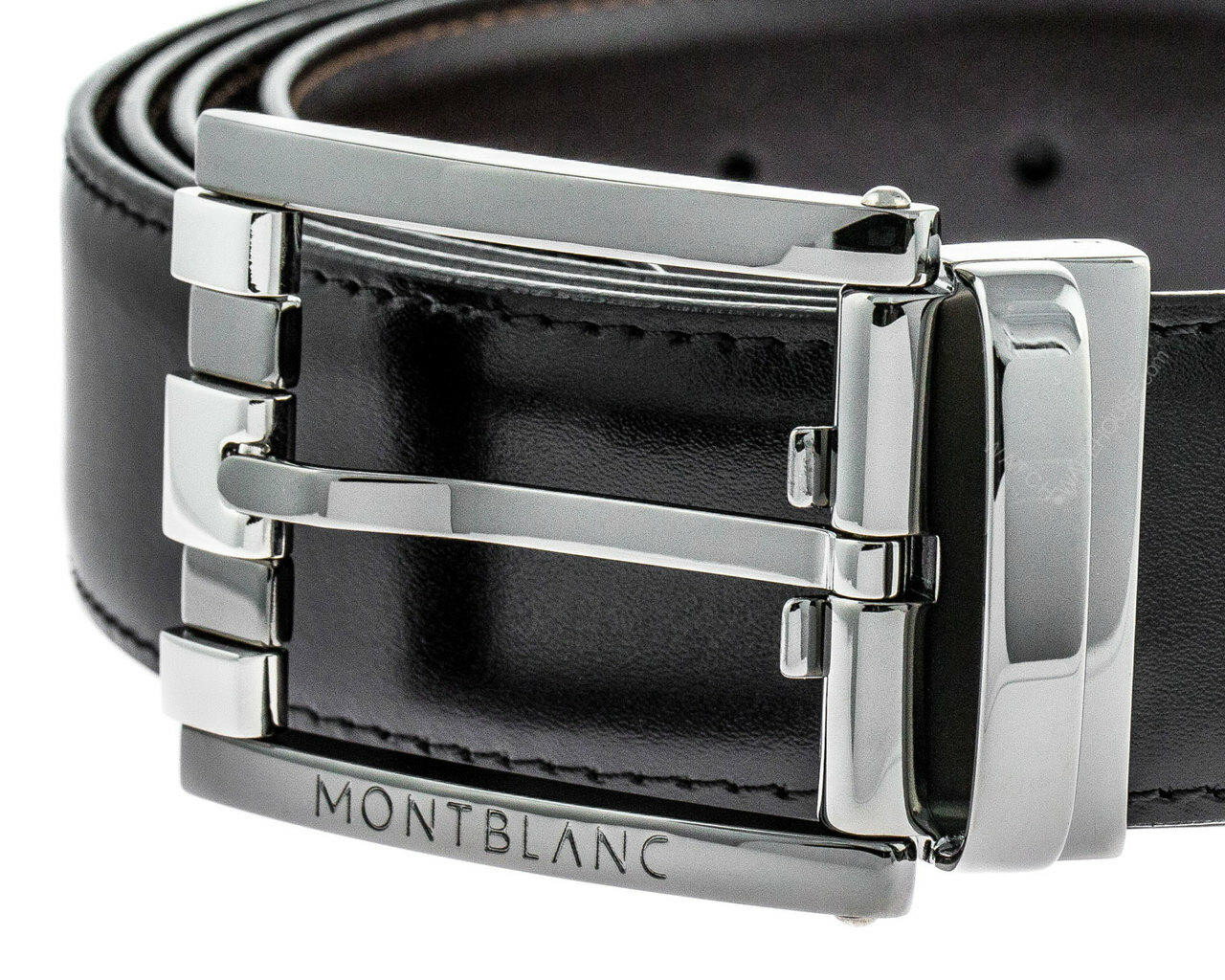 MONTBLANC M Shaped Brown/Black 35MM Reversible Leather Belt 129448, Fast &  Free US Shipping