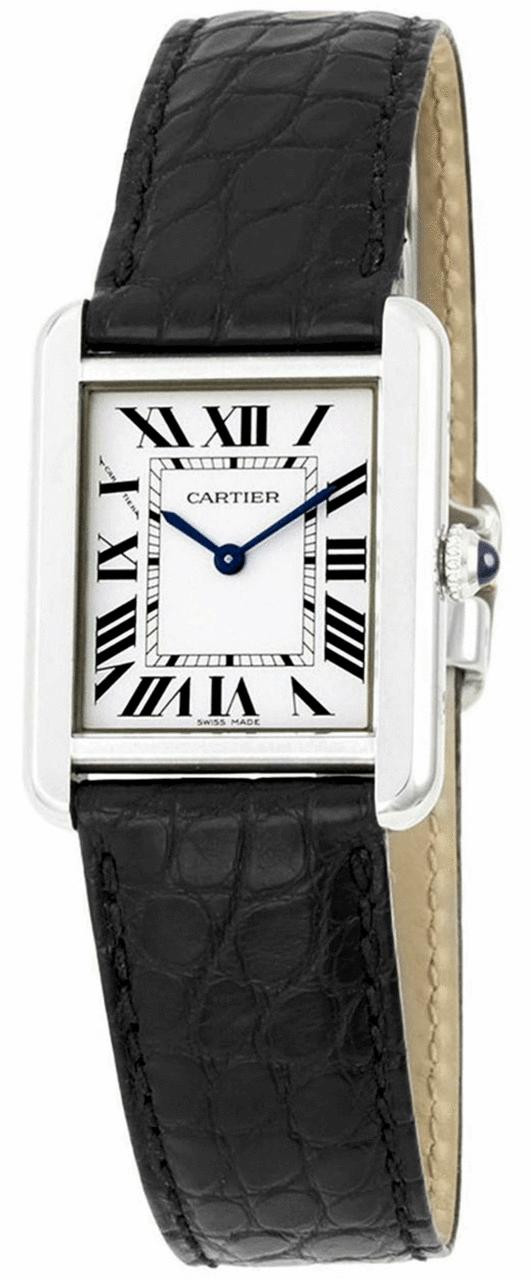 Cartier black 2025 strap watch