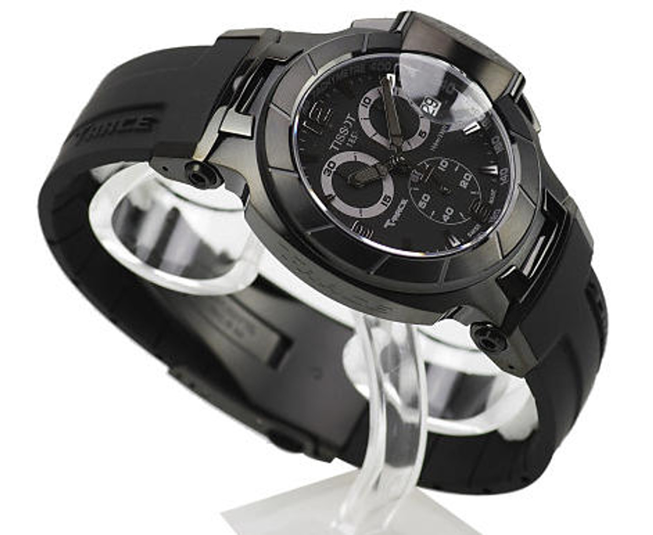 TISSOT T-Race Chronograph All Black Rubber Men's Watch T0484173705700