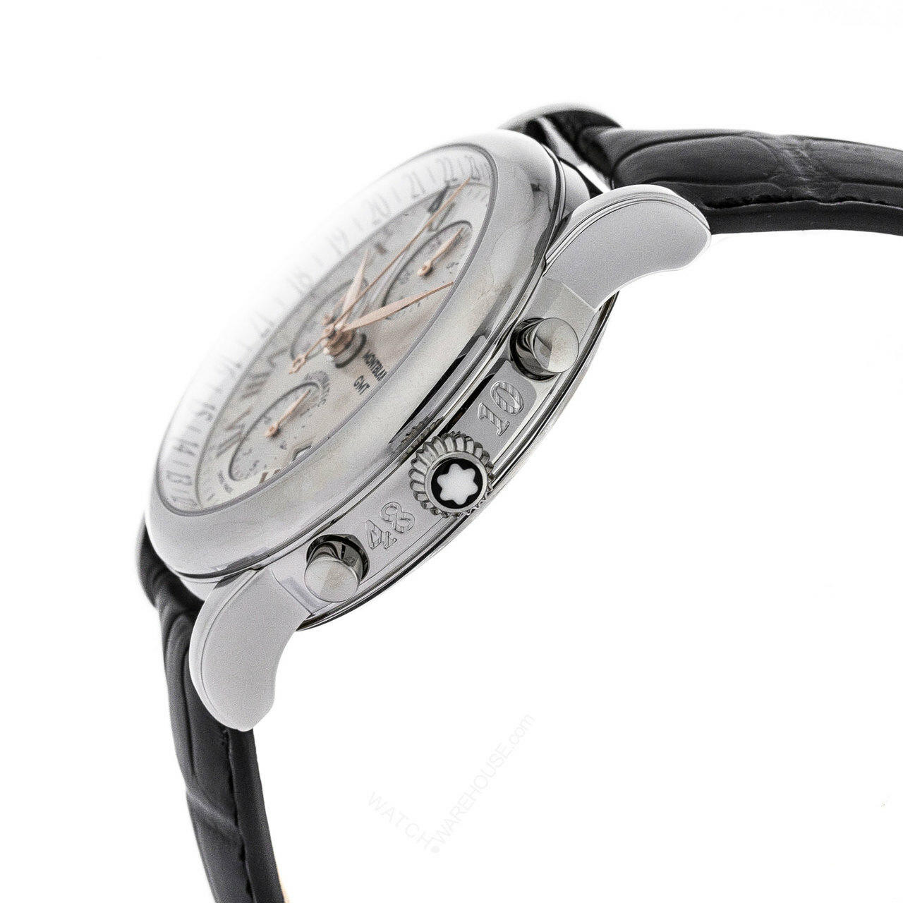MONTBLANC Star 42MM Chronograph GMT AUTO BLK Leather Men's Watch