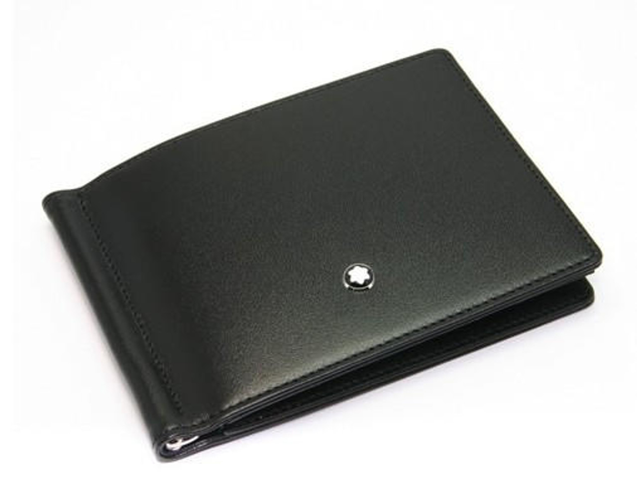 Montblanc Meisterstuck 6cc Leather Wallet with Money Clip Black