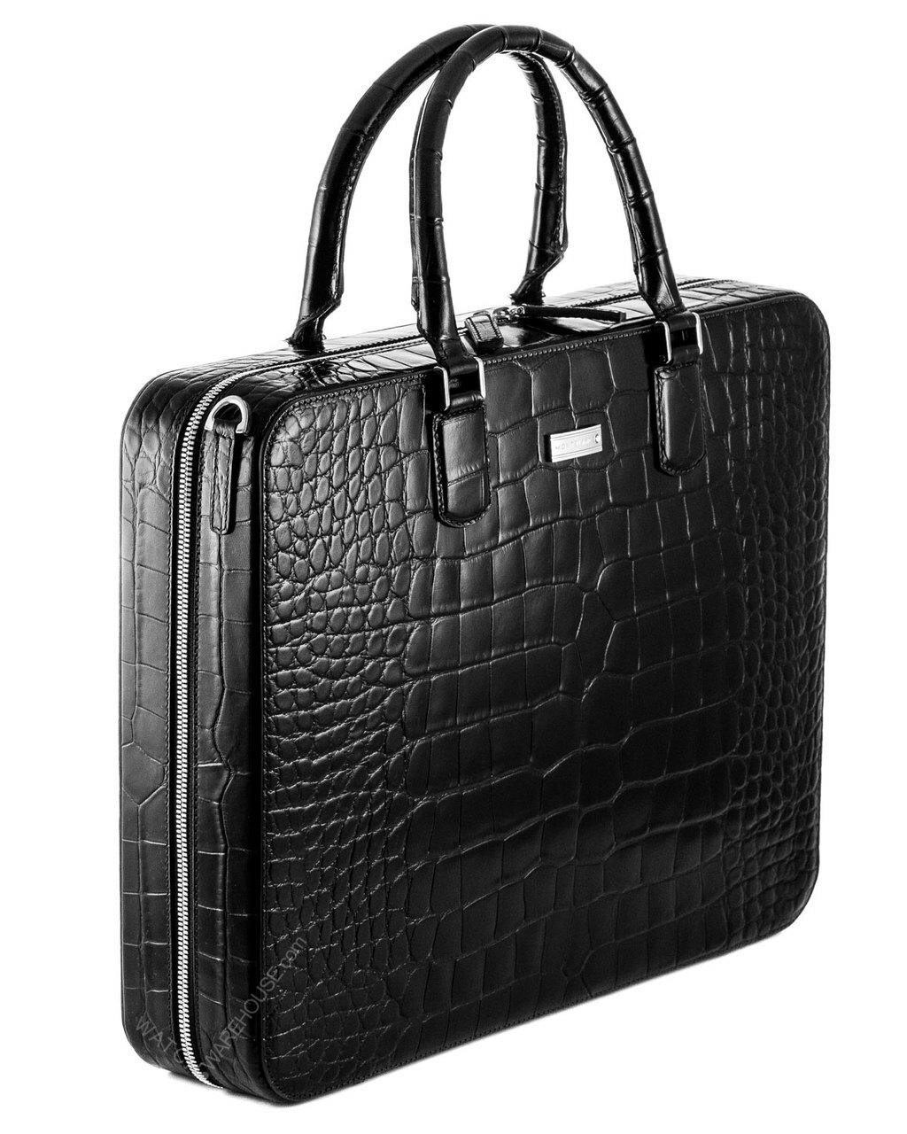 MONTBLANC Meisterstuck Alligator Print Saffiano LTHR Briefcase 109618 ...