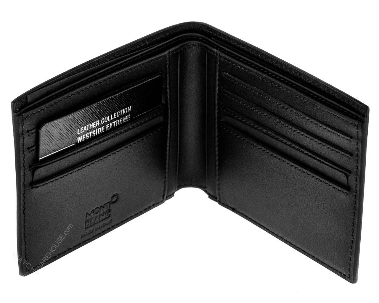 MONTBLANC Westside Extreme 12 x 9.5cm Black Leather 8cc Wallet 111144