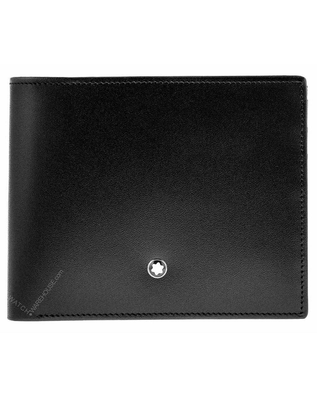MONTBLANC Meisterstuck 11.5x9.5cm 10cc BLK Cowhide Leather Wallet