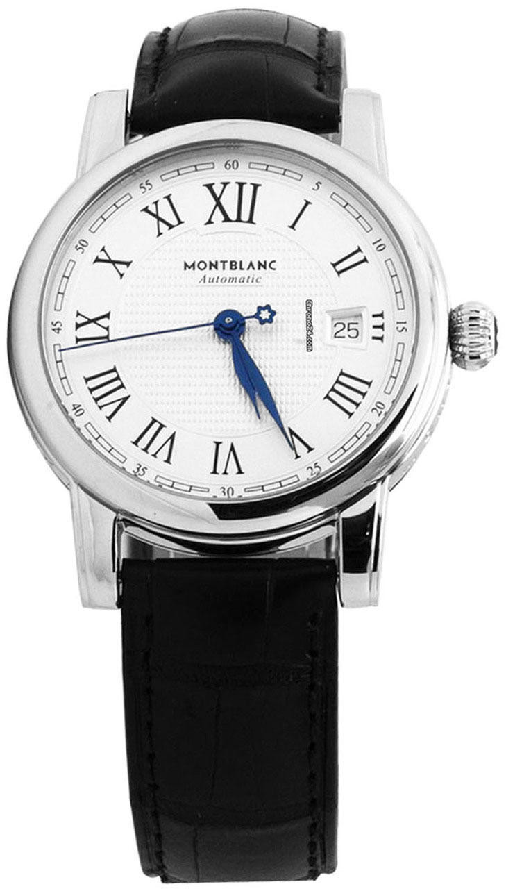 MONTBLANC Star Automatic Silver Dial Leather Band Men's Watch