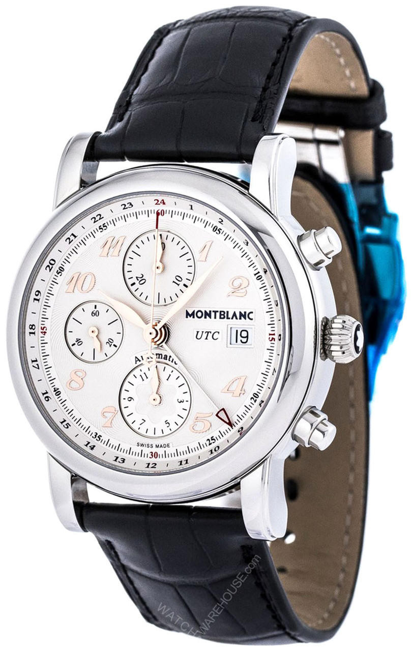 MONTBLANC Star Chrono UTC 42MM Auto Silver Dial LTHR Men's Watch