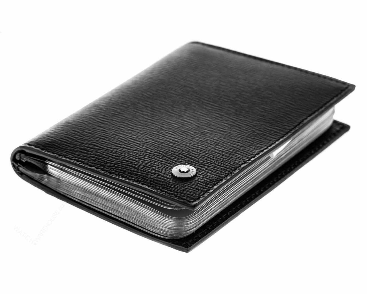 MONTBLANC 4810 Westside 12cc Black Cowhide Leather Wallet 38061