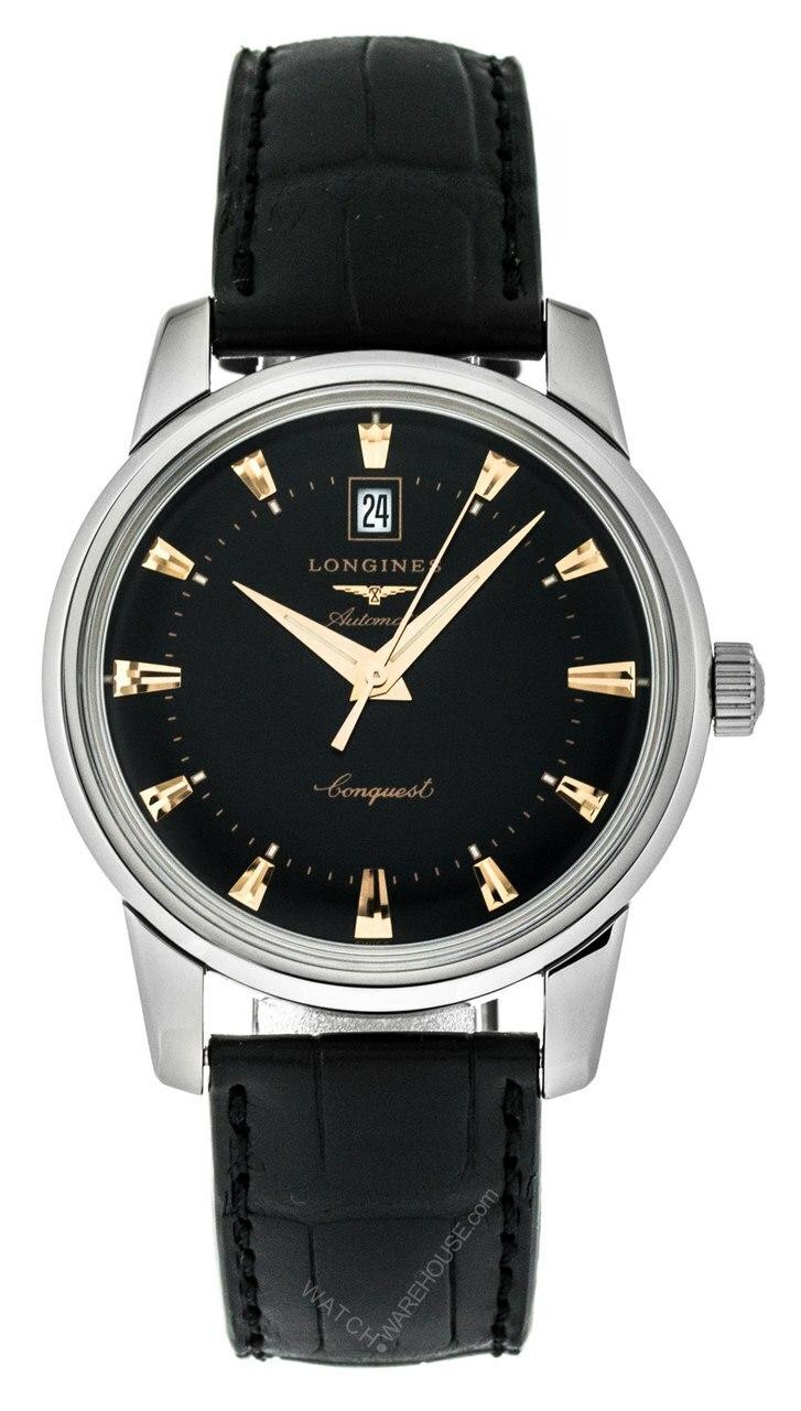 LONGINES Heritage Automatic SS 40MM Leather Men's Watch L1.645.4