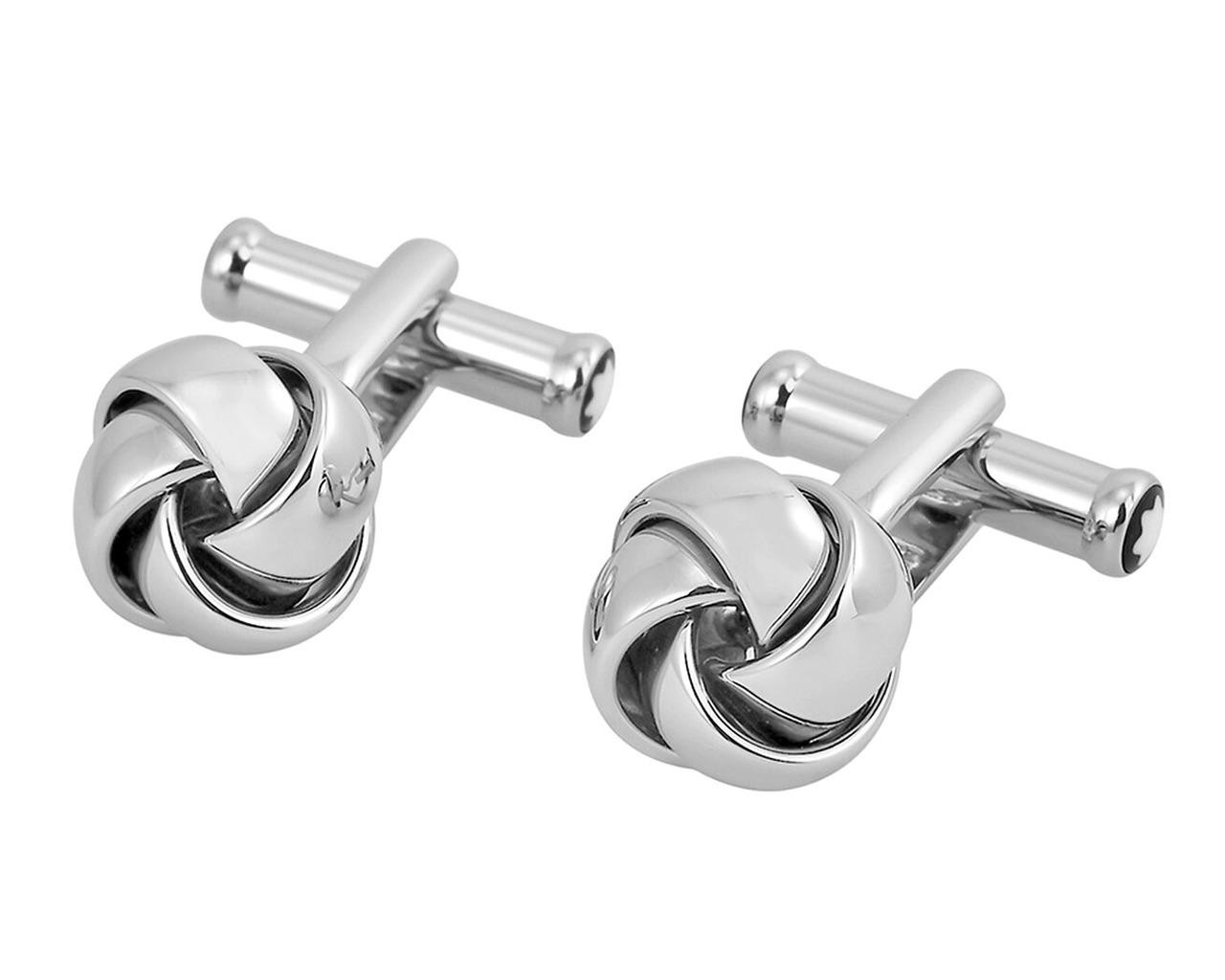 MONTBLANC Iconic Twisted Knots Stainless Steel Men's Cufflinks