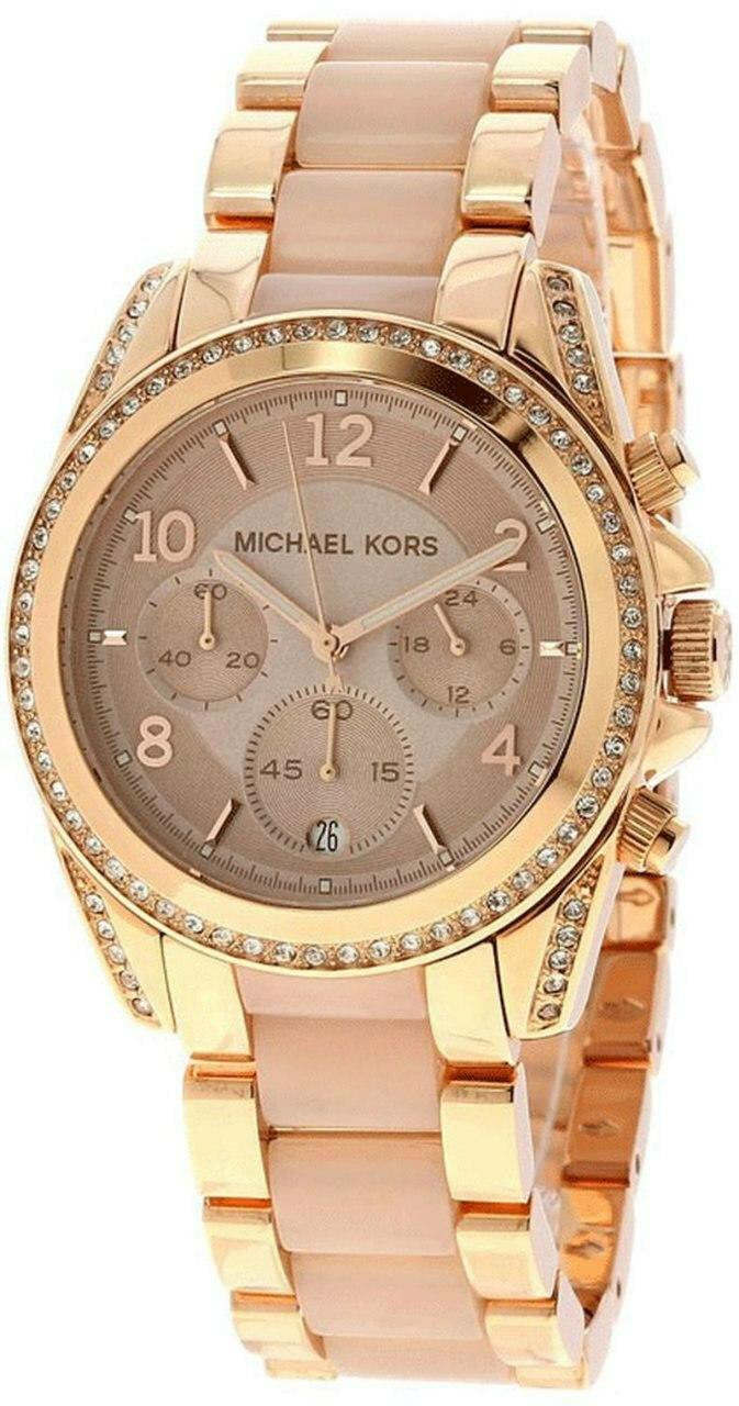 Michael Kors Blair Pave Rose Gold-tone Glitz Women's Watch MK5943 ...