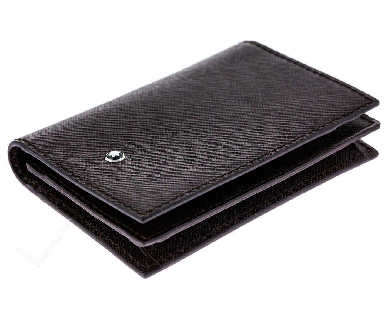MONTBLANC Sartorial Italian Brown Leather Business Card Holder 113224 ...