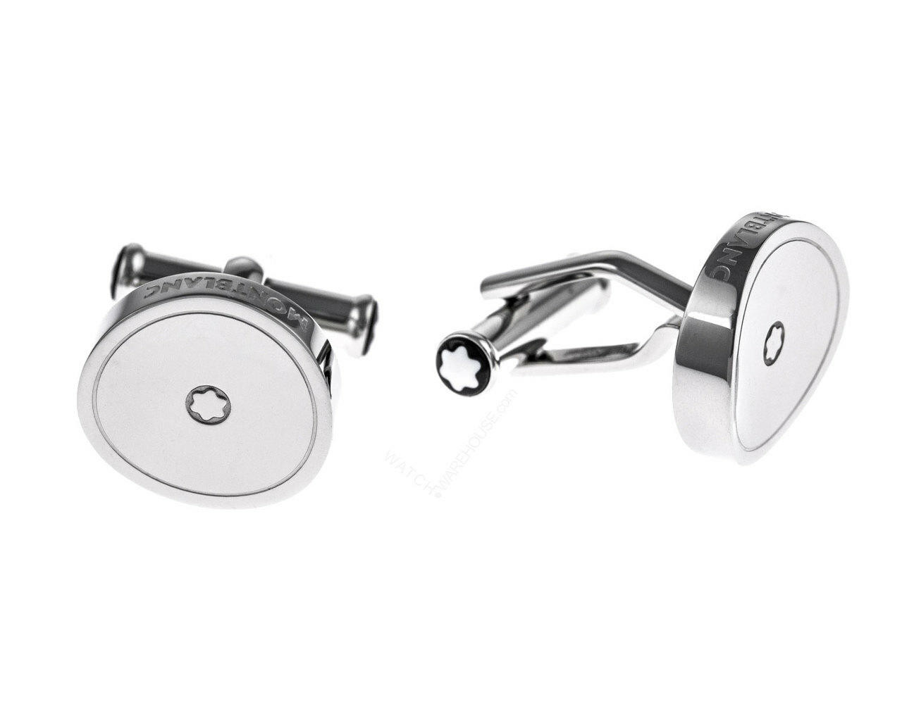 モンブラン カフス スター 111314 MONTBLANC Iconic 17MM Stainless Steel Round Star Logo