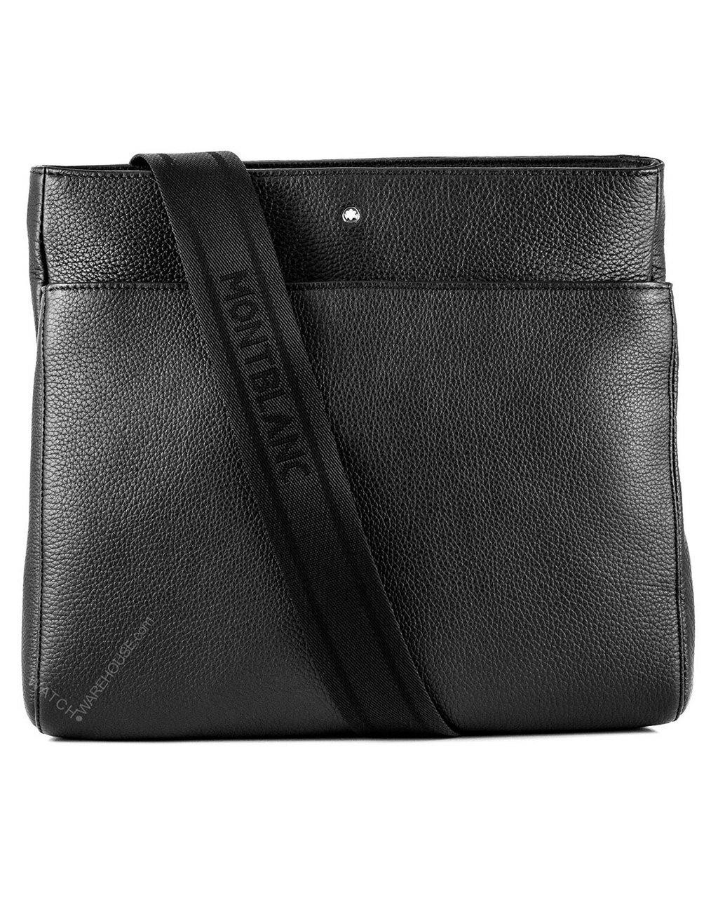 MONTBLANC Meisterstuck Black Soft Grain ADJ Strap Envelope Bag