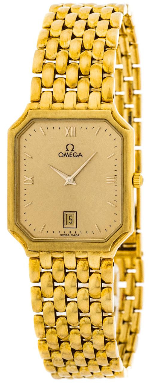 OMEGA DeVille 25MM 18K Yellow Gold Quartz Men's Watch