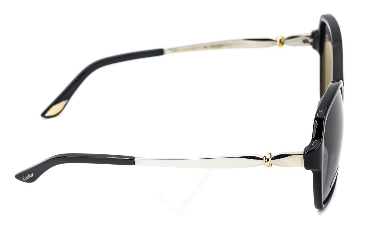 Cartier Trinity Twist Sunglasses Eyewear Black Gold 140 CARTIER EYEWEAR Trinity cat-eye tortoiseshell acetate and  main image 3
