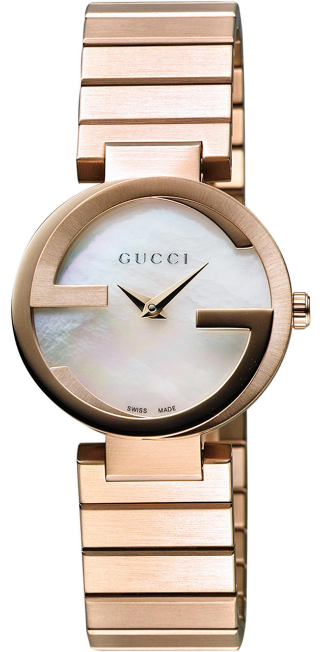 GUCCI Interlocking-G MOP Dial Rose Gold-tone PVD Women's Watch YA133515