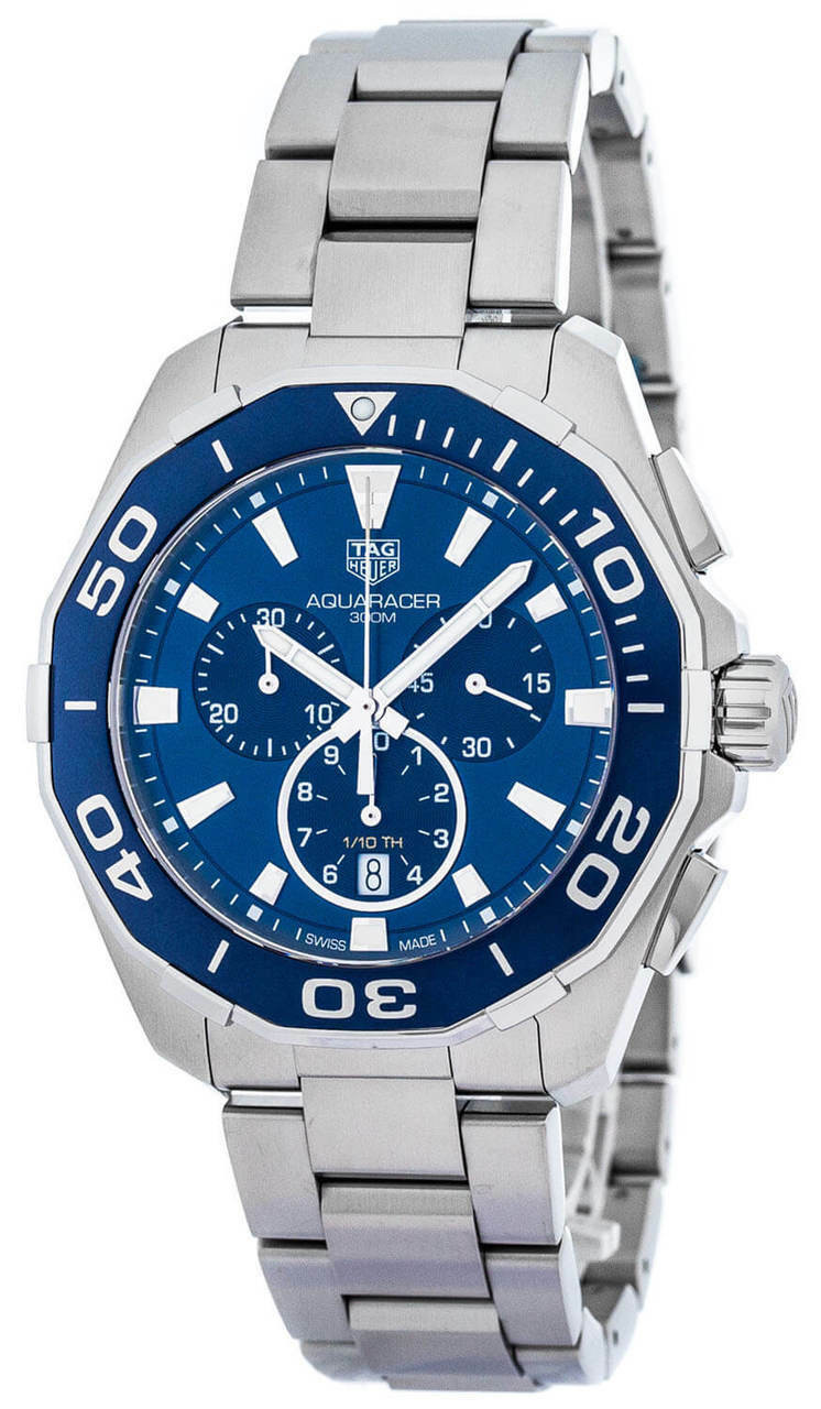 TAG HEUER Aquaracer 43MM CHRONO Blue Dial Men's Watch CAY111B.BA0927