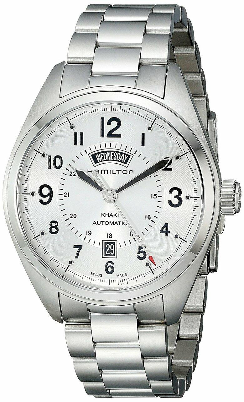 HAMILTON Khaki Field Date Day SS Automatic Silver Dial Watch