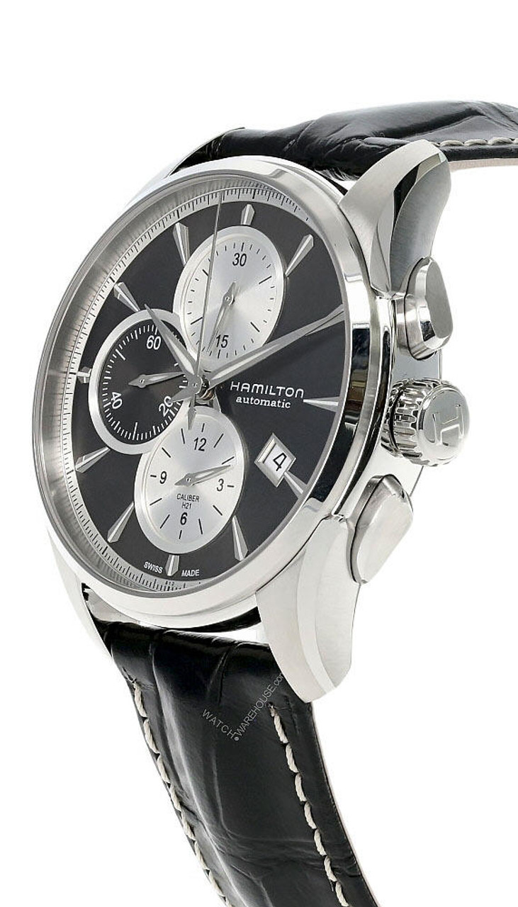 HAMILTON Jazzmaster 42MM CHRONO Black Dial LTHR Men's Watch