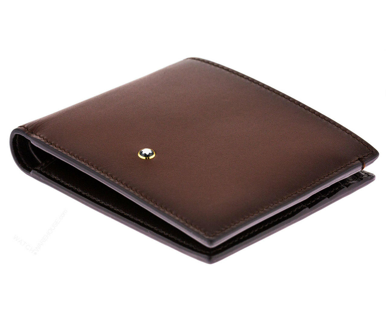 MONTBLANC Meisterstuck 6cc Bi-Fold Brown Sfumato Leather Wallet