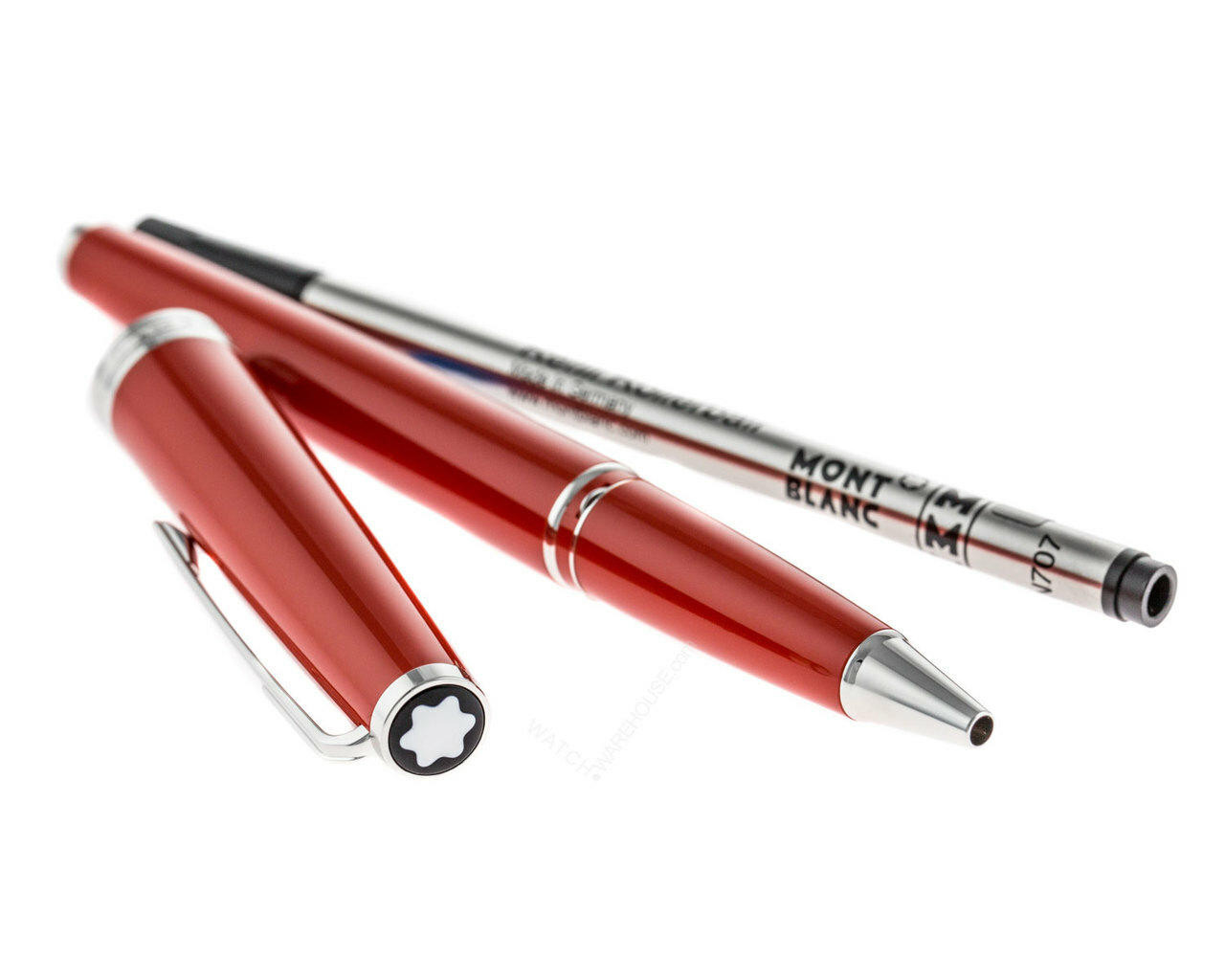 MONTBLANC PIX Red Precious Resin PLAT PVD M25689 Rollerball Pen