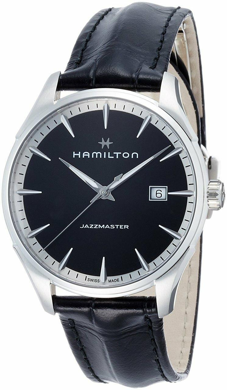 HAMILTON Jazzmaster Black Dial Leather Band Menâ€™s Watch