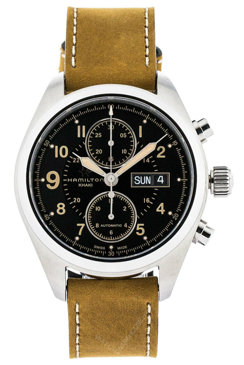 HAMILTON Khaki Field CHRONO BRN Leather AUTO Men's Watch H71616535