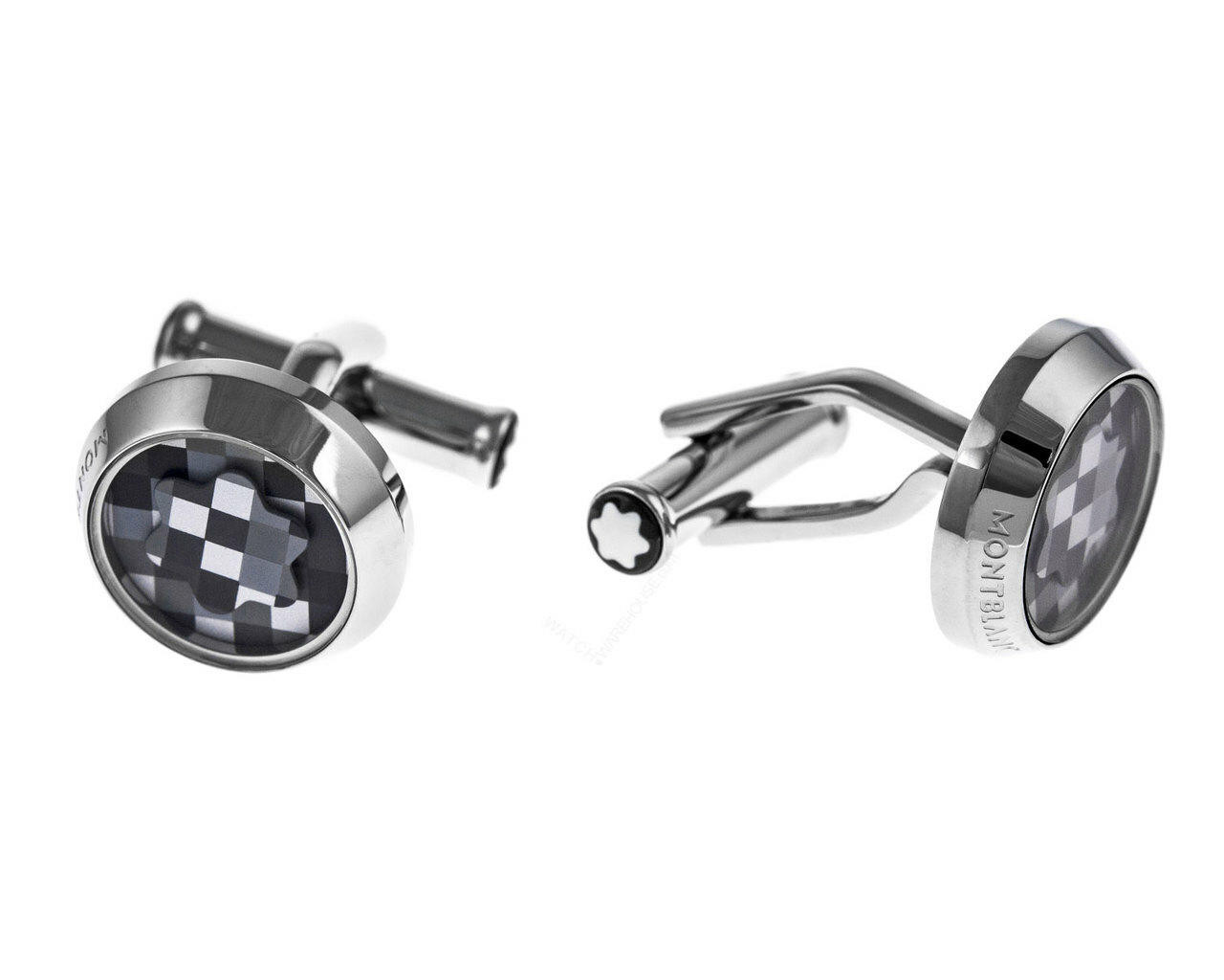 MONTBLANC Urban Spirit 16MM SS Rotating Snowcap Cufflinks 114772