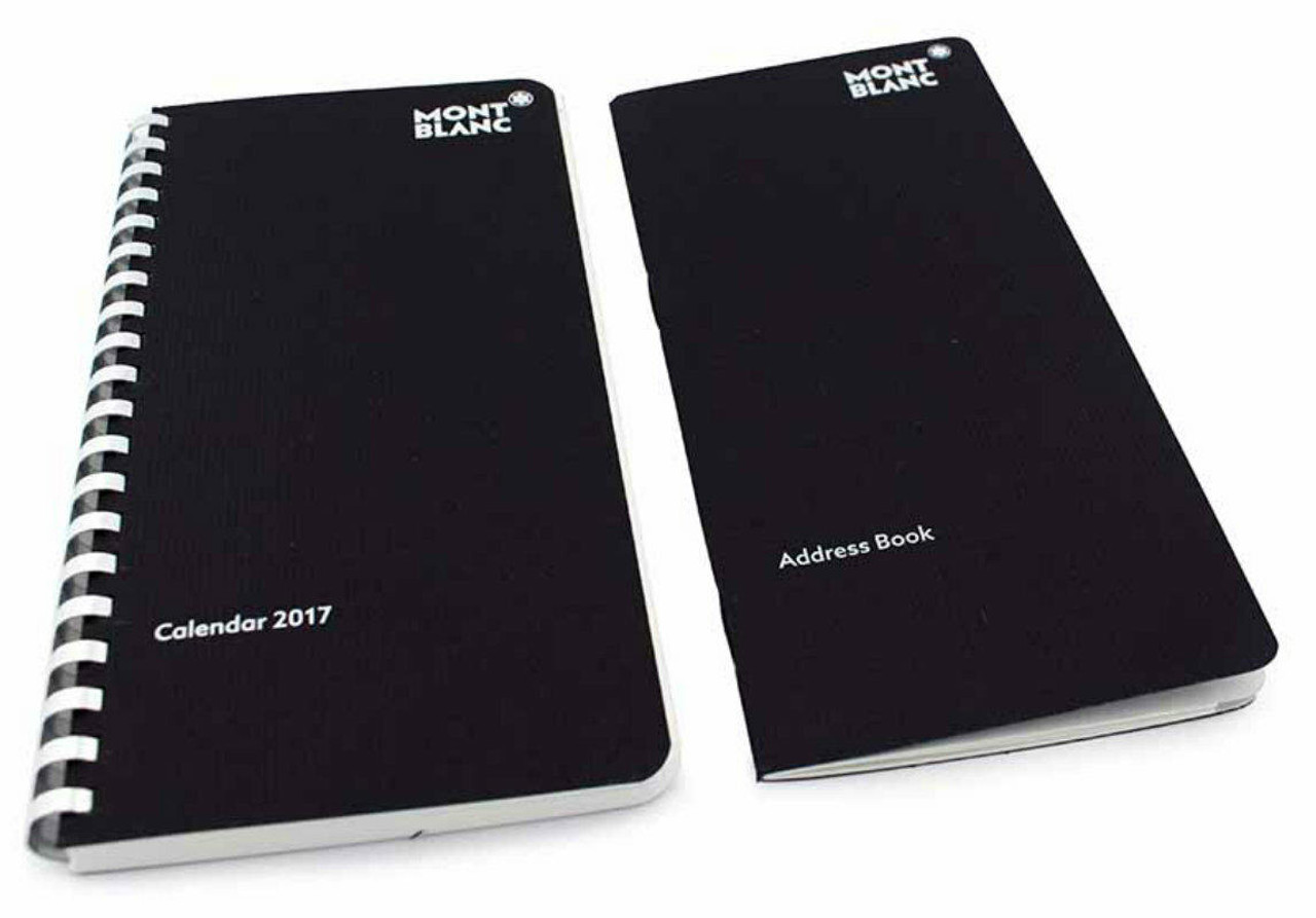 MONTBLANC Calendar 2017 Large Refill Black Cover Sheet Soft PVC 115308, Fast & Free US Shipping