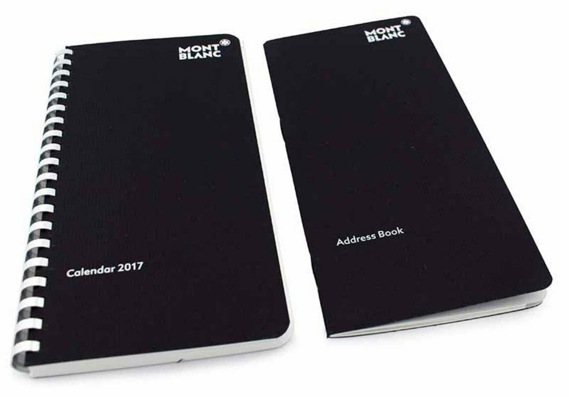 MONTBLANC Calendar 2017 Horizontal Refill Black Cover W/ Logo