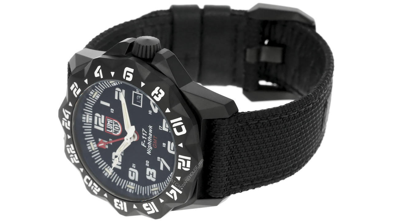 LUMINOX F-117 Nighthawk 6420 Series 44MM SS Fabric Strap Watch XA