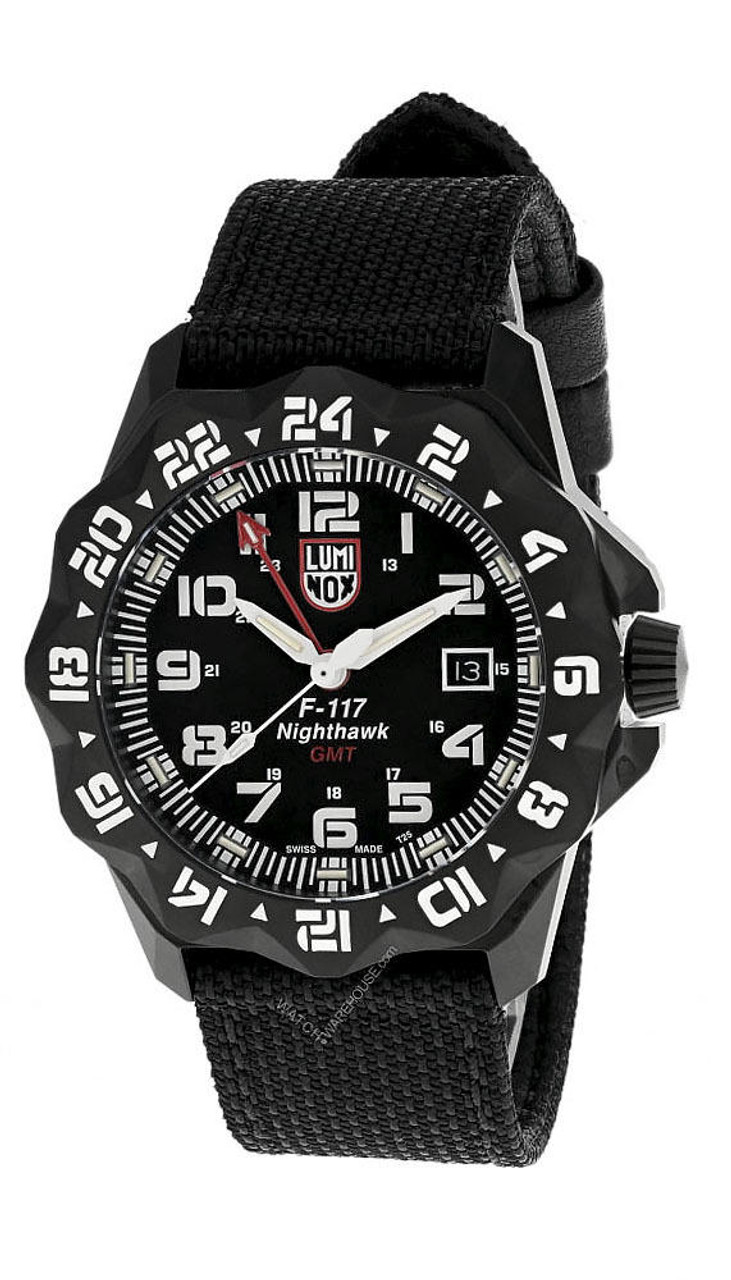 LUMINOX F-117 Nighthawk 6420 Series 44MM BLK Steel Men's Watch XA 