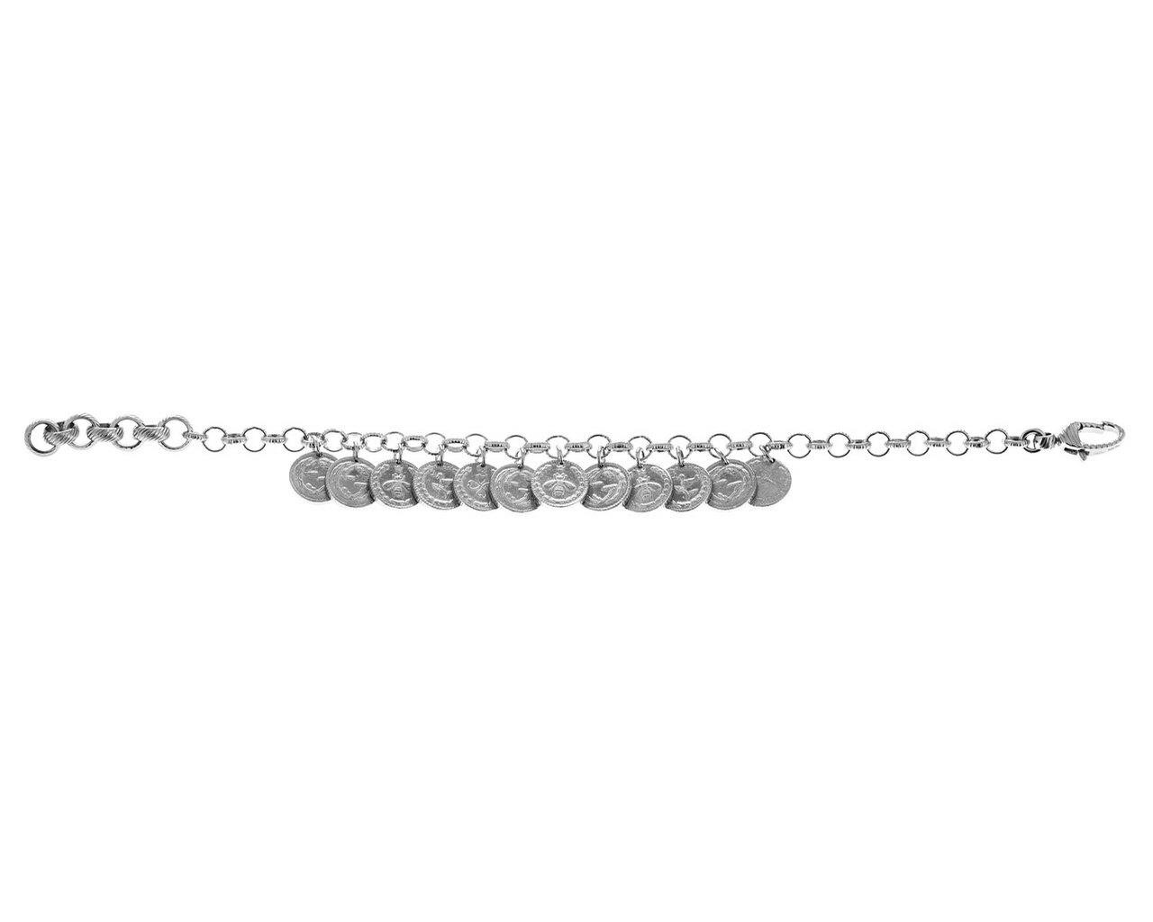 GUCCI Silver Multi Charm Coin Bracelet YBA433480001