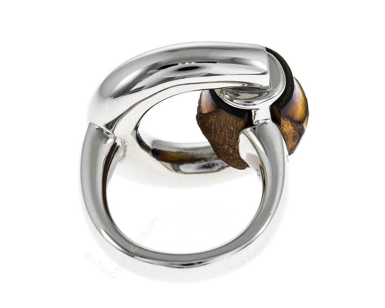 GUCCI S-Silver Bamboo Horsebit Ring YBC236056001 / YBC236056001011