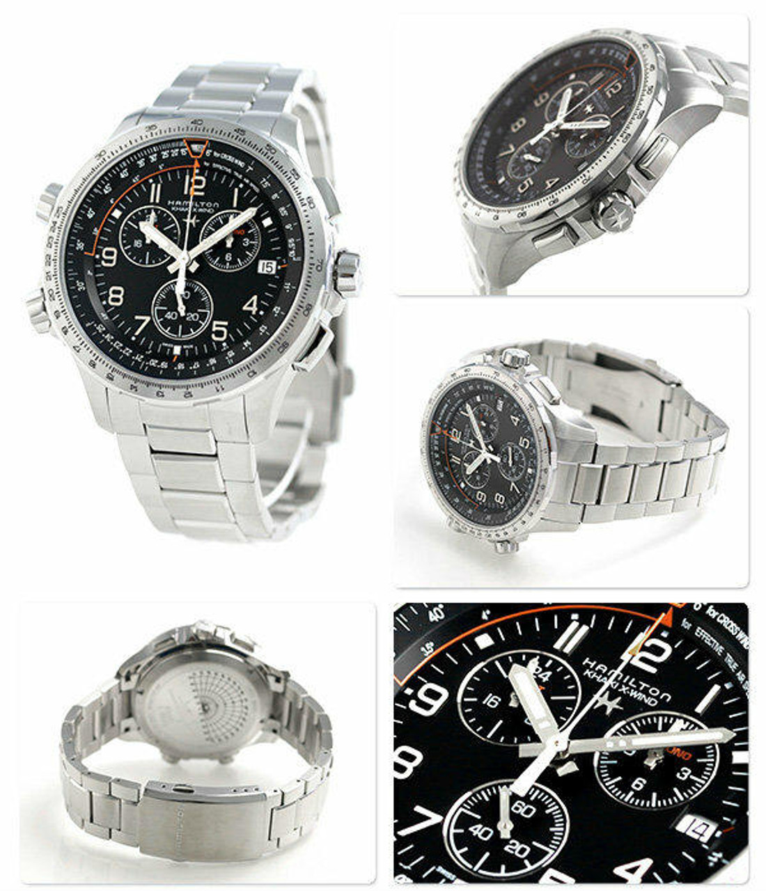 HAMILTON Khaki Aviation X Wind CHRONO Quartz GMT Men's Watch