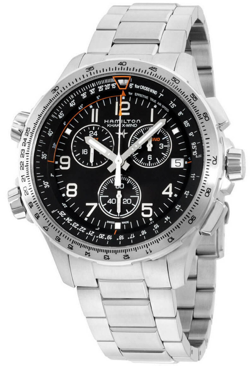 HAMILTON Khaki Aviation X Wind CHRONO Quartz GMT Men's Watch H77912135