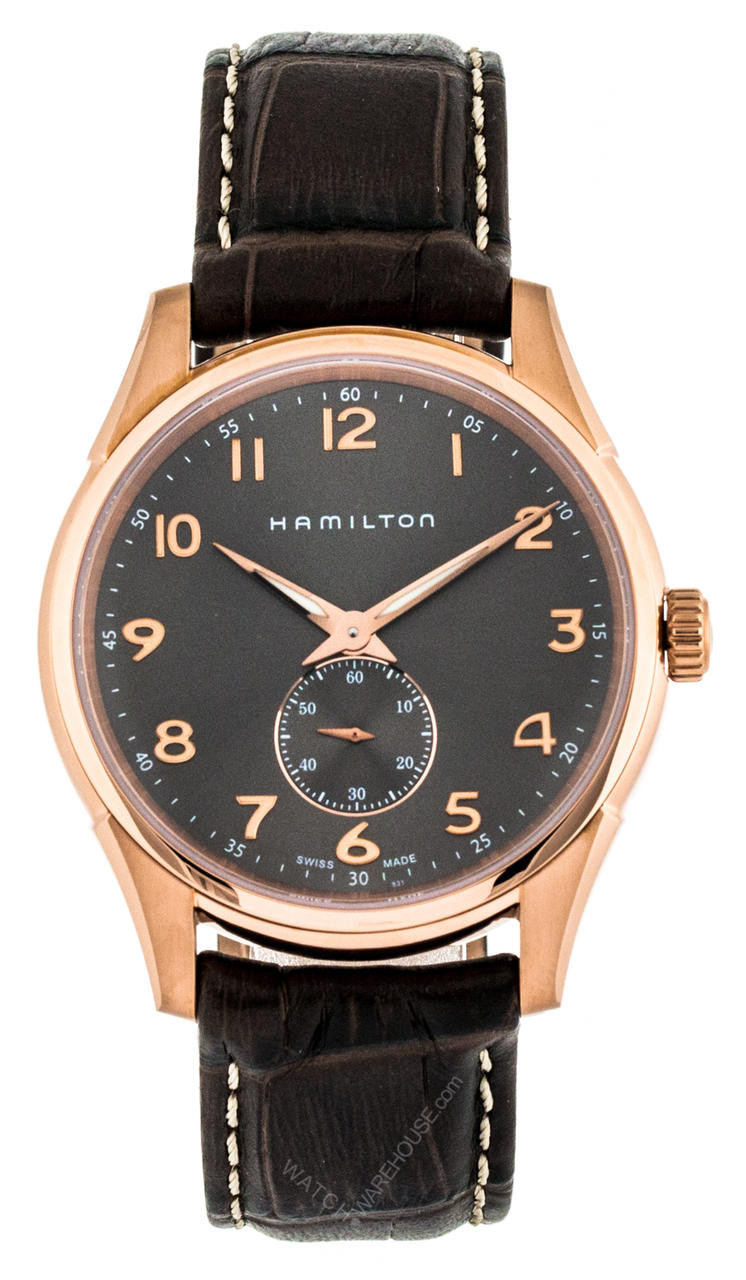 HAMILTON Jazzmaster 42MM Quartz Black Dial Leather Men's Watch