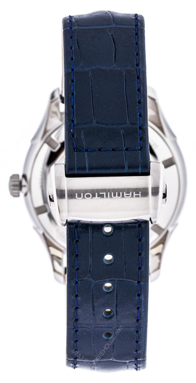 HAMILTON Jazzmaster 40MM Quartz SS Blue Dial Leather Men's Watch